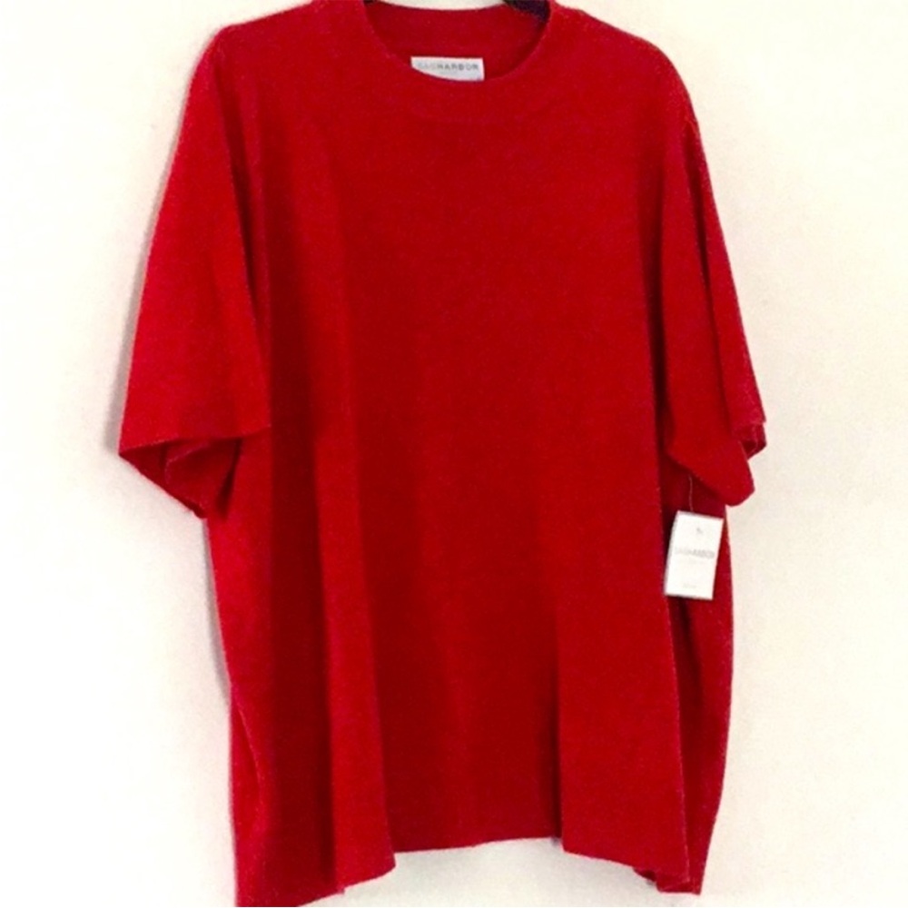 Bold Red Short Sleeve Sweater ❤️